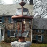 granite light post fixture installation